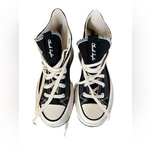 Classic Black and White High-Top Sneakers